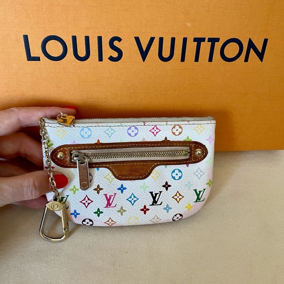 Louis Vuitton Multicolor Pochette Plate Rare Auth - Picture 10 of 16